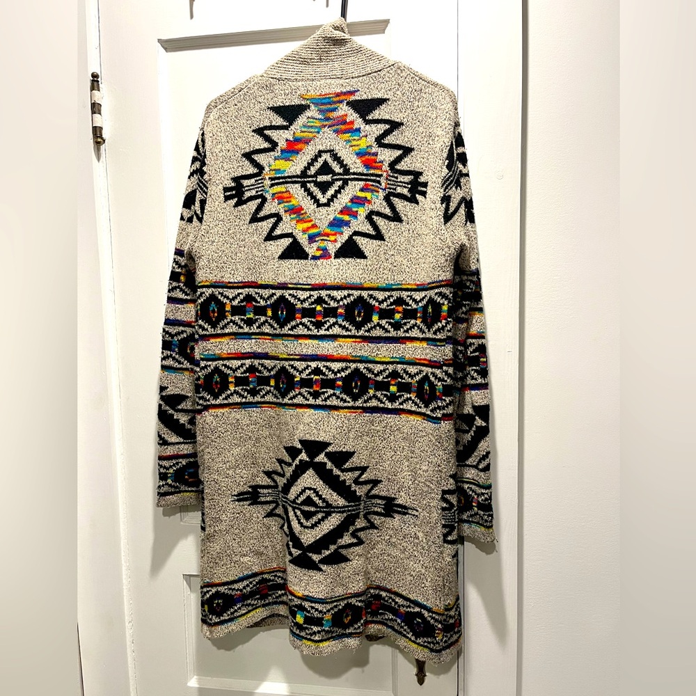 Northern Angel Rainbow Aztec Long Sweater